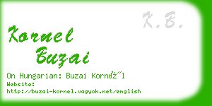 kornel buzai business card